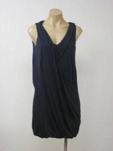 DIANE von FURSTENBERG MARIS Stretch Dark Ink V Neck Mini Dress Petite P NWT $385 - Imagen 1 de 1