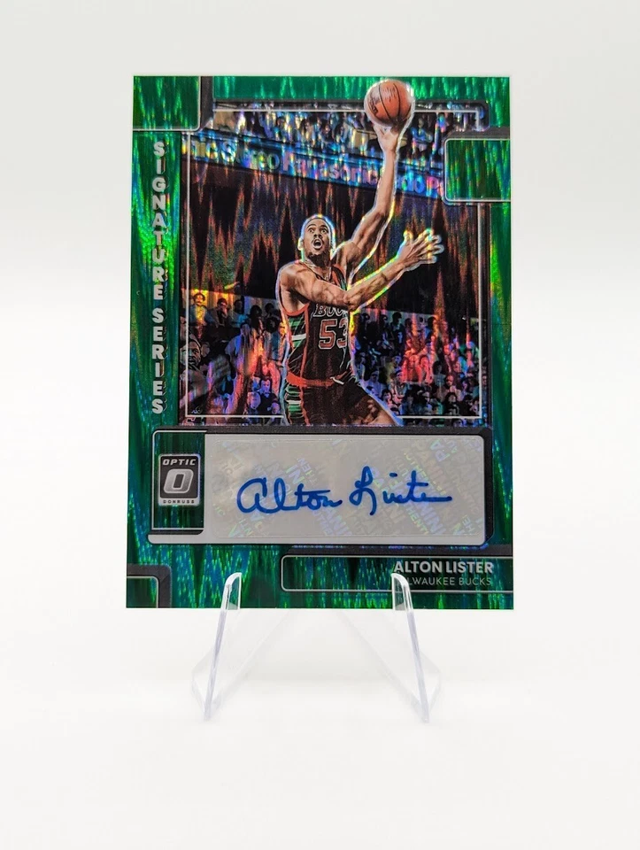 Alton Lister 2022-23 Donruss Optic Signature Series Auto Green Shock SP #SS-ALS - Image 1 of 2