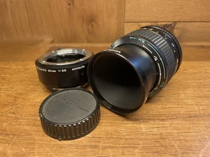 Near Mint w/ 1:1 Extension Tube Minolta New MD Macro 50mm F/3.5 Lens From JPN - Picture 1 of 17