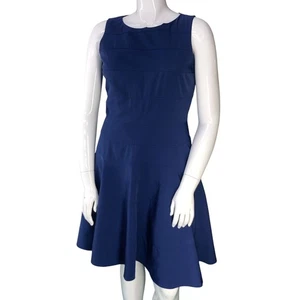 Calvin Klein Kleid Damen 12 Tintenblau Ärmellos Fit Flare Knielang Aline - Bild 1 von 15