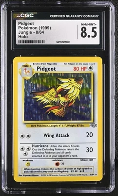 CGC 8.5 Pidgeot 1999 Jungle 8/64 Holo Pokemon Card - Image 1 of 2