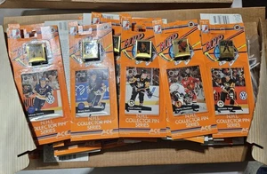 1991 NHL Hockey Pin & Pro Set Card Display Set mit 43 Pins geöffnet mit Gretzky  - Bild 1 von 5