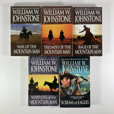 William W. Johnstone Lot of 5 Western Paperback Books from Mountain Man Series - Image 1 of 4