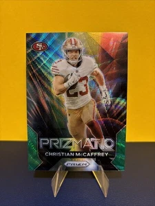 🏈2023 Prizm Christian McCaffrey #14 Prismatic Green Wave Insert Prizm 49ers SP - Picture 1 of 2
