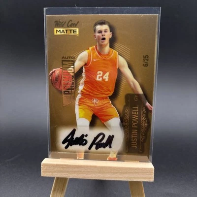 2022 Justin Powell Wild Card Gold Auto 6/25 Vols - Image 1 of 3
