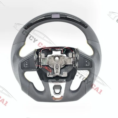 Custom Real Carbon Fiber Steering Wheel for Renault Megane 3 Coupe RS 2009-2016 - Image 1 of 4
