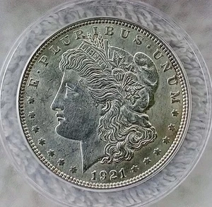 1921 P Morgan Silver Dollar ANACS Graded AU 58 Condition. - Picture 1 of 4