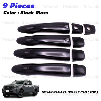 Fits Nissan Navara D23 NP300 Pick Up 2014 21 Black 4Dr Handle Hand Cover Trim - Image 1 of 4