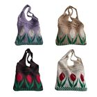 Trendy Shoulder Bag for Fashionable Women Knitted Handbag with Artistic Charm