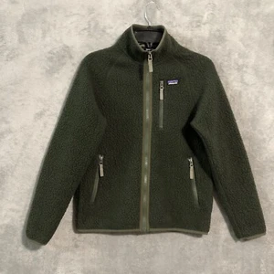Giacca pile Patagonia bambino XL/14 retrò stile 65411 verde full zip - Foto 1 di 11