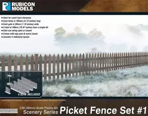 Rubicon Models Picket Fence Set 1 Scenery Series 1/56 28mm Gelände Zaun 180cm - Bild 1 von 2