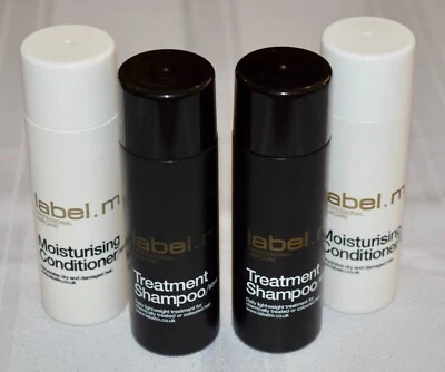 4pc Lot Label M Treatment Shampoo & Moisturizing Conditioner 2oz / 60ml ~NEW US3 - Image 1 of 4