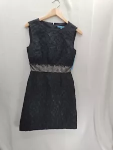 NWT Antonio Melani Edna Black Lace Sleeveless A-line Zip Back $169 Dress Size-2 - Picture 1 of 11