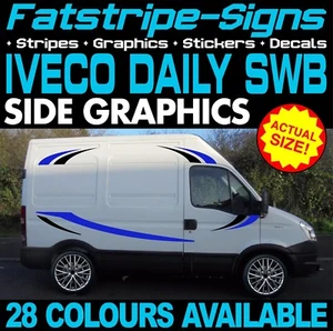 passend für IVECO DAILY SWB GRAFIK AUFKLEBER STREIFEN AUFKLEBER WOHNMOBIL CAMPER VAN - Bild 1 von 2