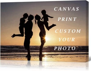 Personalized Photo Canvas Custom Print Framed Family Portrait Photo Gift 12x16in - Picture 1 of 9