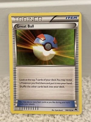 Great Ball Pokémon Card TCG XY Breakpoint Trainer Item 100/122 NM-MT+ Unplayed! - Image 1 of 2