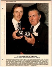 1980-81 Dimanche / Derniere Heure Photos Mike Bossy/Maurice Richard #NNO