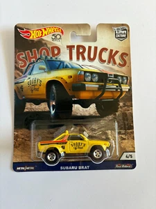 HOT WHEELS Premium Subaru Brat yellow Shop Trucks real riders 4/5 - Picture 1 of 1