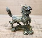 DRAGON HORSE SOLID BRASS ANTIQUE CHINESE FENG SHUI FIGURINE HEAVY DETAILED B10