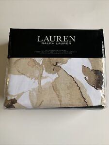 Ralph Lauren FULL QUEEN Duvet & Sham Set Corrine Tonal Leaf Brown Tan Fall $270