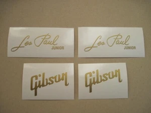4 LES PAUL JUNIOR GIBSON GUITAR HEADSTOCK DECAL VINYL STICKER LOGO - Picture 1 of 2
