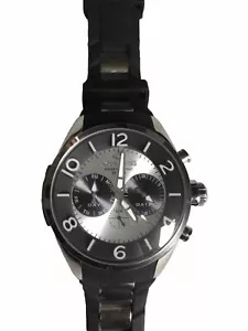 NWB AQUASWISS Unisex Trax 5H Watch, Black and Silver, Water Resistant, 43 mm - Picture 1 of 4
