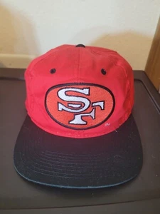 Vintage San Francisco 49ers Snapback Hat Sports Specialties Red Black 90s - Picture 1 of 5