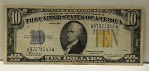 1934 A US Silver Certificate North Africa Fine Yellow Seal A97371343A Fine+ - Picture 1 of 2