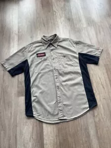Dickies Short Sleeve Shirt Beige Cotton Size M - Picture 1 of 9