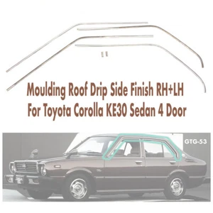 Moulding Roof Drip Side Finish Pair For Toyota Corolla KE30 Sedan 4 Door - Picture 1 of 10