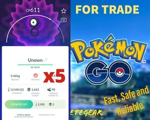 Pokemon UNOWN 'B' For TRADE  || #1 PoGo Trader 🔥🔥 - Picture 1 of 3