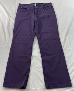 Mujer Croft & Barrow Vaqueros Talla 14 Azul Marino Cinco Bolsillos Cremallera Cinturón Lazos Algodón - Imagen 1 de 7