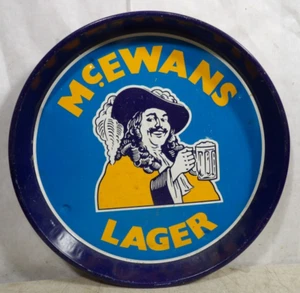Vintage McEwans Lager Metal Beer Serving Tray Mc Ewans Mc.Ewan's - Picture 1 of 4