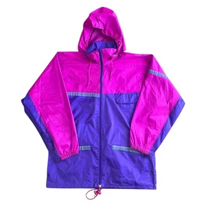 Chaqueta cortavientos Gelert Azteca ligera con capucha lluvia púrpura para hombre mediana - Imagen 1 de 7