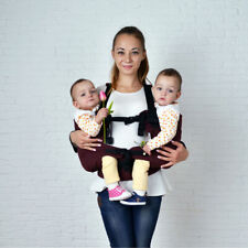 Burgundy Malishastik twin baby carrier, twins carrier tandem, twin wrap carrier