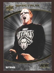2021 Upper Deck AEW Spectrum Sting #45/99 Dark Gold Parallel WWE #93 - Picture 1 of 2