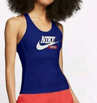Camiseta sin mangas Nike para mujer talla M, XL espalda deportiva Heritage EE. UU. NUEVA CON ETIQUETAS roja blanca y azul  Foto 1 de 4