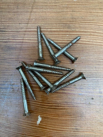 Wood Screws Flat Head Slotted Steel #6 X 1-1/4” Old Store Stock Cover