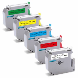 5xKompatibel Brother M-K221s to M-K721 9mm Schriftband für Brother P-Touch 80 90 - Bild 1 von 7