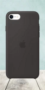 Apple Silikon Back Case für iPhone SE 2. Gen. / 8 / 7 - Schwarz - Bild 1 von 6
