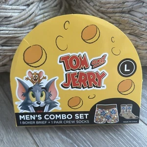 Tom And Jerry Limited Edition Boxer Brief & Crew Socks Set Men's Size L(36-38) - Picture 1 of 5