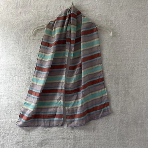 Liz Claiborne Womans Scarf Multicolor One Size Striped - Picture 1 of 5