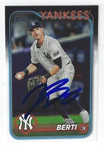 JON BERTI NEW YORK YANKEES SIGNED 2024 CARD CHICAGO CUBS MIAMI MARLINS BLUE JAYS - Picture 1 of 1