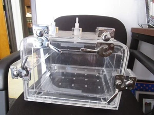 Custom Desiccator Dry Box Thick Acrylic with 3 Gas Parts - Picture 1 of 5