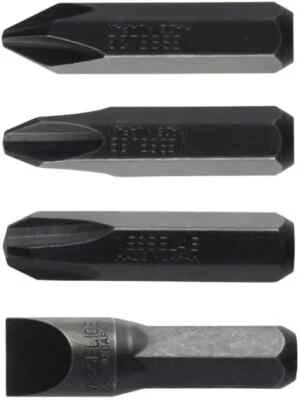 Vessel Bits Impact Screwdriver Bits Heavy Duty 4 Pieces JIS Set BS2500 Japan - Image 1 of 4