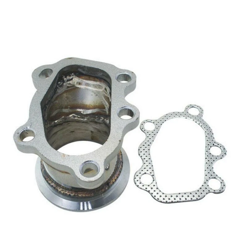 Adaptador de brida de 5 pernos a banda V banda 63 mm para GT25 GT28 T25 T28 Turbo Down Tube 5 pernos a 2,5" Foto 1 de 4