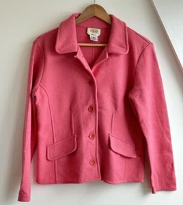 Vintage Talbots Alpaca Blend Pink Button Jacket Women Size Medium - Picture 1 of 11