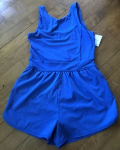 NWT ABERCROMBIE KIDS GIRLS 11/12 STRETCH BLUE SHORTS ROMPER JUMPER OUTFIT - Picture 1 of 10