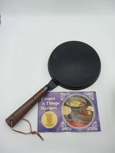 Nordic Ware Vintage Cast Aluminum Black Crepes 'N Things Crepe Pan - Made in USA - Afbeelding 1 van 5