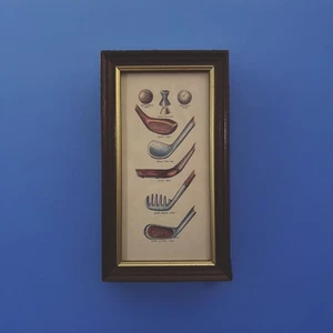 GOLFGESCHICHTE KUNST KLEINER 9" X 5" HOLZRAHMEN (100) - Bild 1 von 5